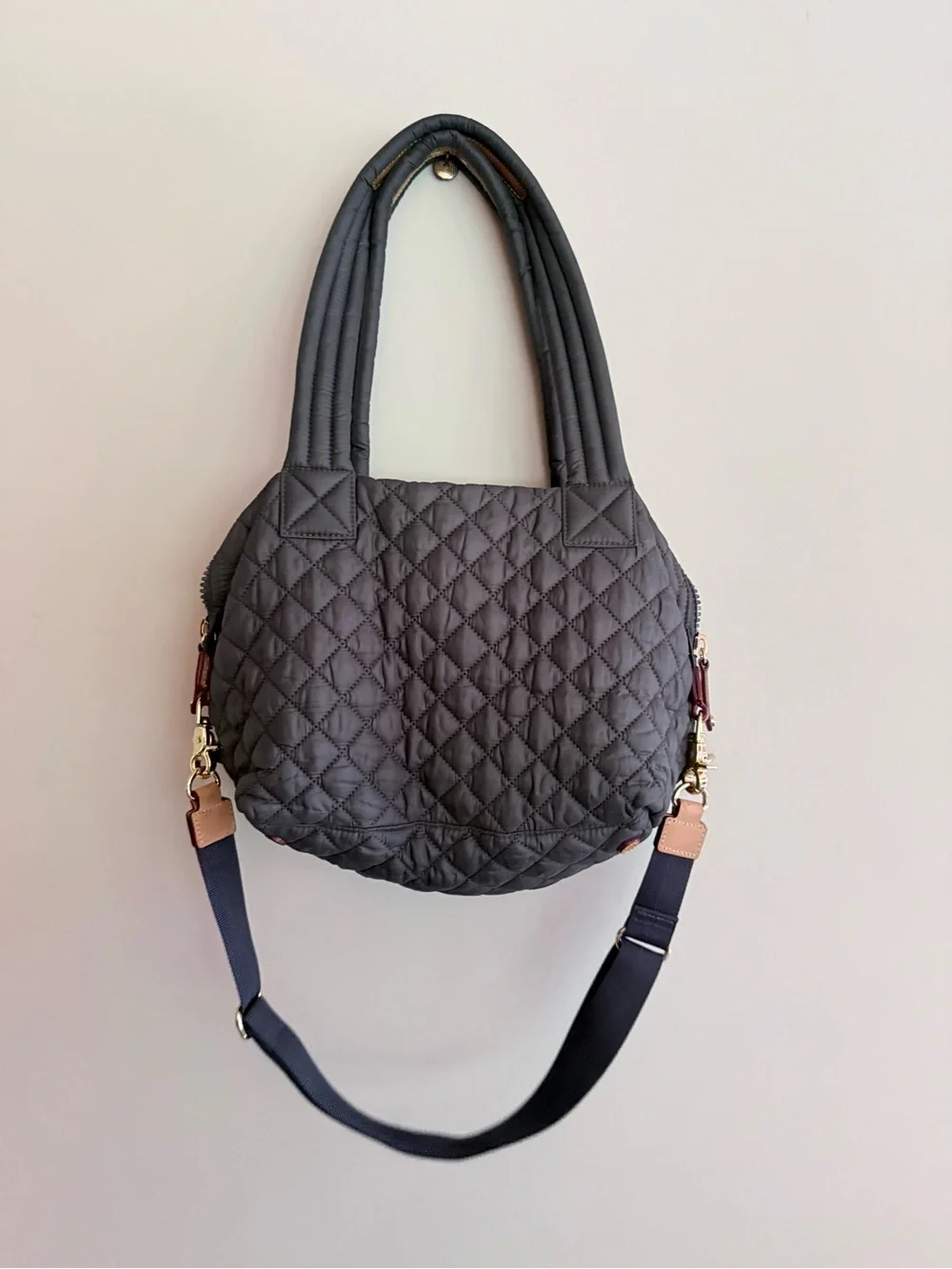 MZ Wallace Quilted Grey Women’s Tote Bag